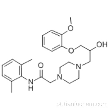 1-Piperazinoacetamida, N- (2,6-dimetilfenil) -4- [2-hidroxi-3- (2- metoxifenoxi) propil] - CAS 95635-55-5